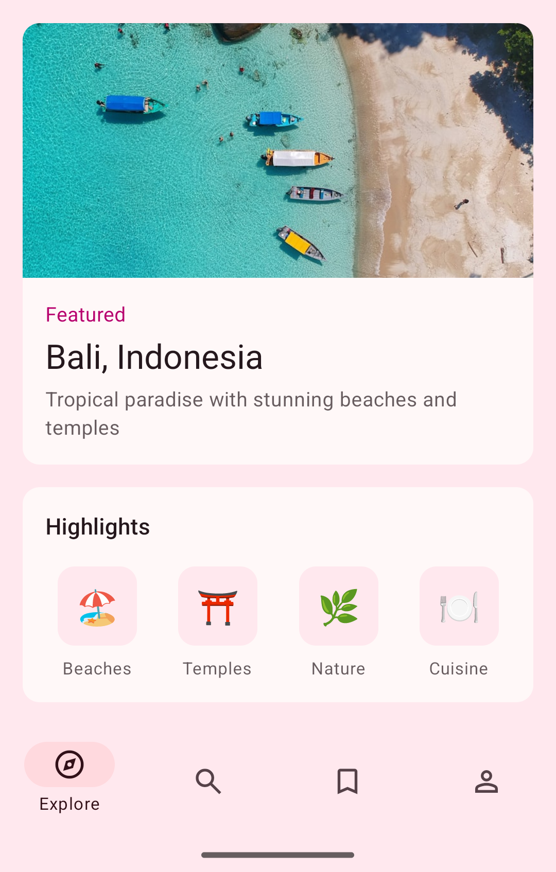 Material light theme screenshot 1
